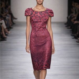 STUNNING Animal Print Metallic Red & Pink Dress
Size 0